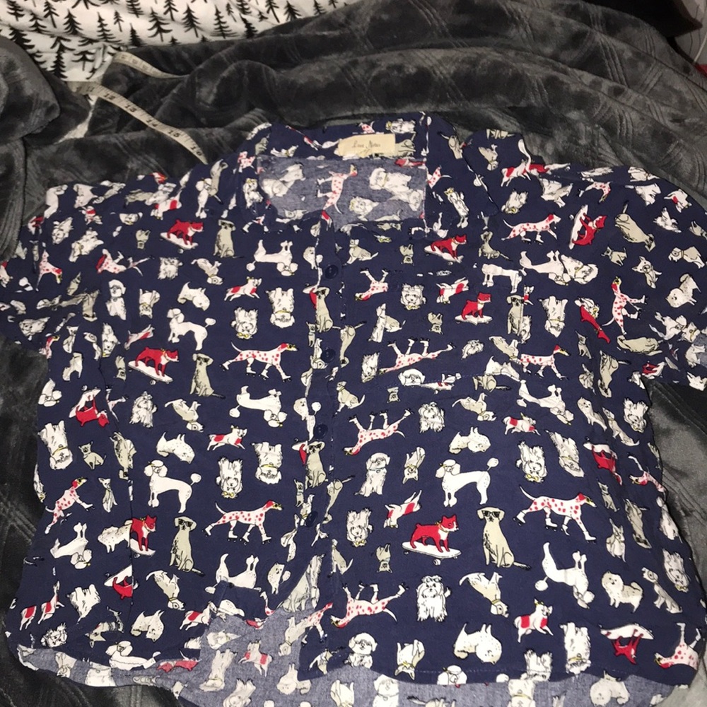 Button up shirt with dogs